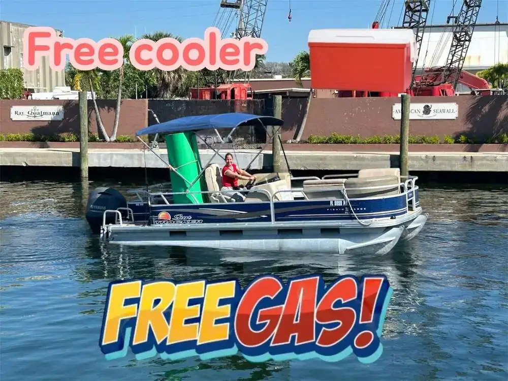 Pontoon boat rental on Lake Boca sandbar